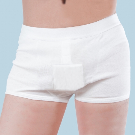 Mens White Cotton Boxer Shorts - 400ml - Size 32/34"